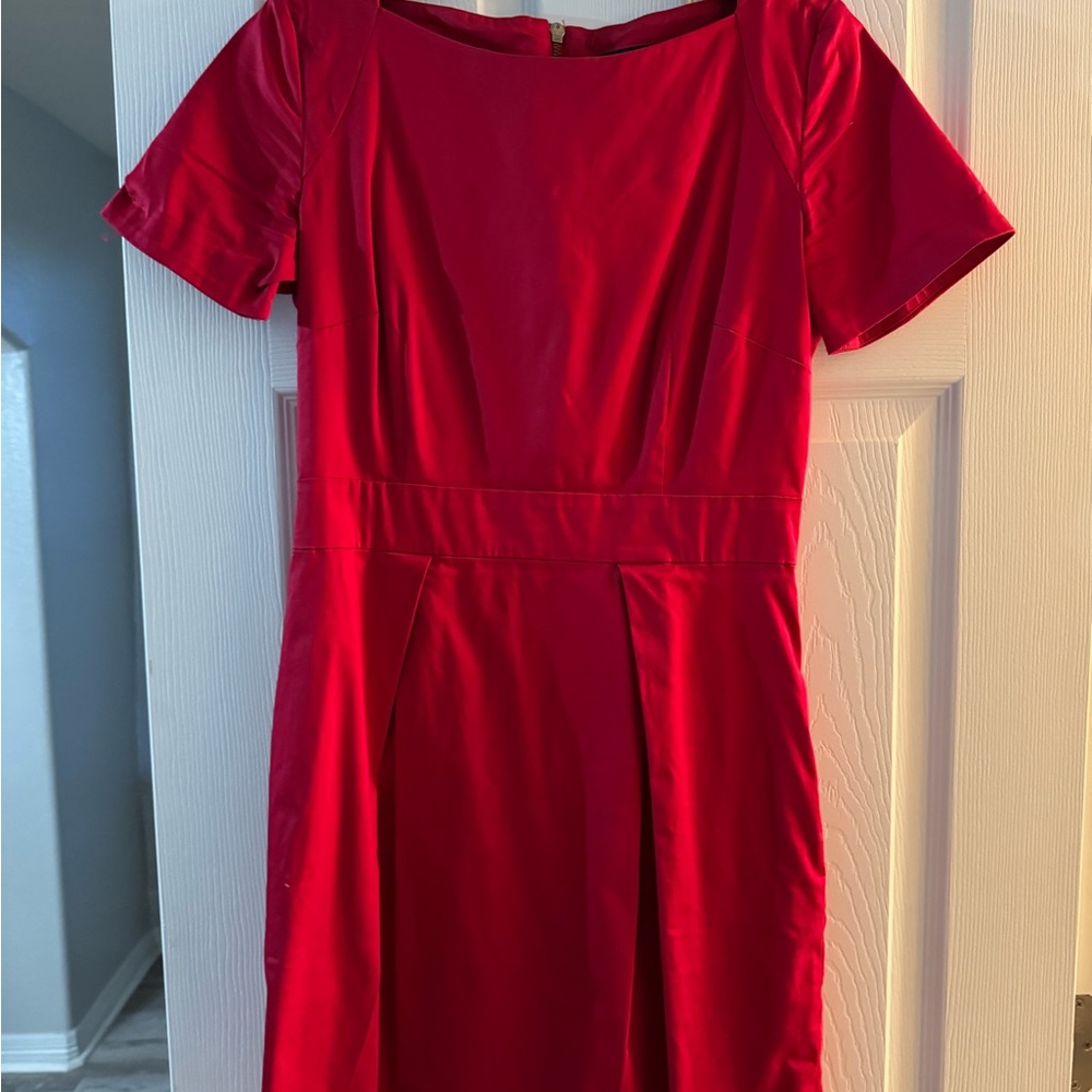 French Connection Red Off-the-Shoulder A-Line Mini Dress